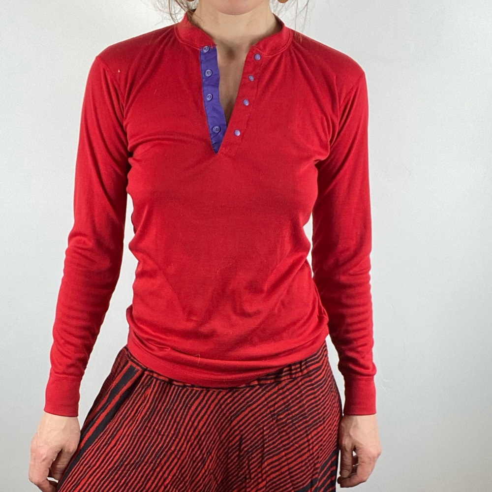 Red Patagonia vintage Henley